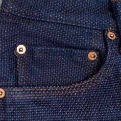 STUDIO D´ARTISAN Studio D'Artisan 1831 Kakishibu Sashiko Tight Straight Jeans