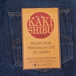 STUDIO D´ARTISAN Studio D'Artisan 1831 Kakishibu Sashiko Tight Straight Jeans