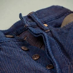 STUDIO D´ARTISAN Studio D'Artisan 1831 Kakishibu Sashiko Tight Straight Jeans