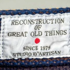 STUDIO D´ARTISAN Studio D'Artisan 1831 Kakishibu Sashiko Tight Straight Jeans