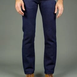 STUDIO D´ARTISAN Studio D'Artisan 1831 Kakishibu Sashiko Tight Straight Jeans