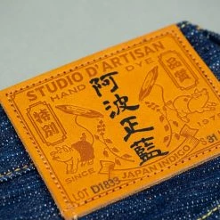 STUDIO D´ARTISAN Studio D'artisan D1833AI 15oz Tokushima Shoai High Rise Tapered Jeans