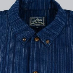 STUDIO D´ARTISAN Studio D'Artisan Indigo Shijira Kasuri Shirt NEW ARRIVALS