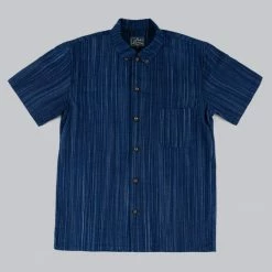 STUDIO D´ARTISAN Studio D'Artisan Indigo Shijira Kasuri Shirt NEW ARRIVALS