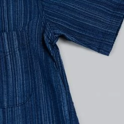 STUDIO D´ARTISAN Studio D'Artisan Indigo Shijira Kasuri Shirt NEW ARRIVALS