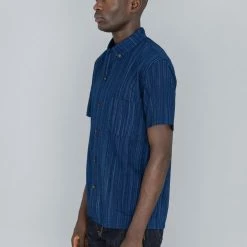 STUDIO D´ARTISAN Studio D'Artisan Indigo Shijira Kasuri Shirt NEW ARRIVALS