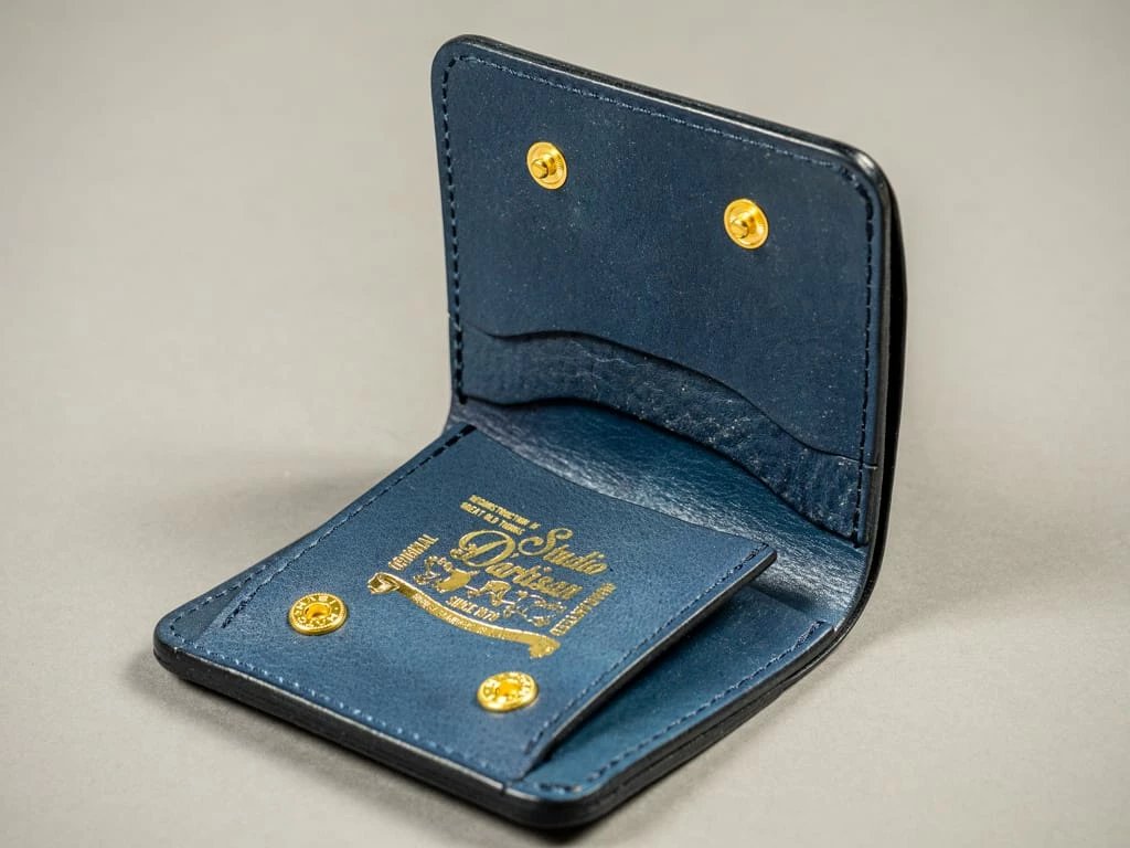 STUDIO D´ARTISAN Studio D'artisan Indigo Leather Mini Wallet 4 STUDIO D´ARTISAN Studio D'artisan Indigo Leather Mini Wallet