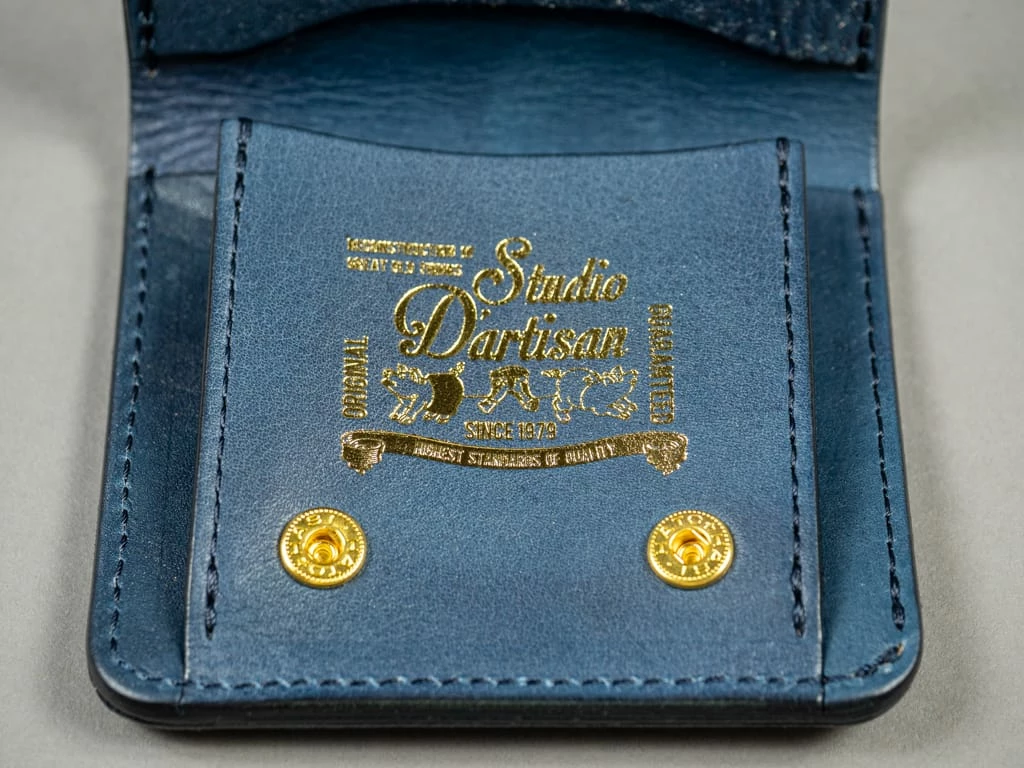 STUDIO D´ARTISAN Studio D'artisan Indigo Leather Mini Wallet 8 STUDIO D´ARTISAN Studio D'artisan Indigo Leather Mini Wallet