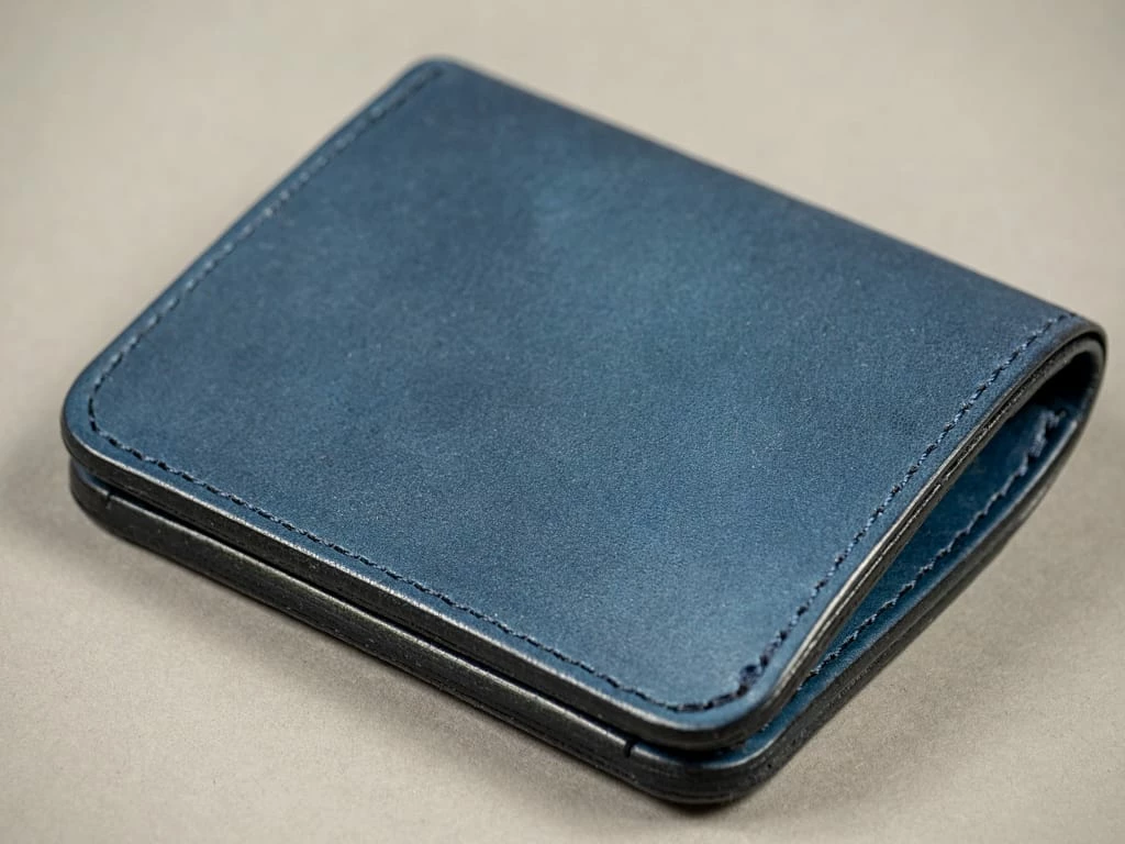 STUDIO D´ARTISAN Studio D'artisan Indigo Leather Mini Wallet 3 STUDIO D´ARTISAN Studio D'artisan Indigo Leather Mini Wallet