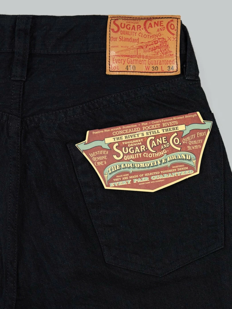 Sugar Cane "Type III" 13oz Black Denim Slim Jeans NEW ARRIVALS 16 Sugar Cane "Type III" 13oz Black Denim Slim Jeans NEW ARRIVALS