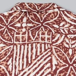Sun Surf Polynesian Tapa Design Hawaiian Shirt Brown NEW ARRIVALS