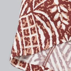 Sun Surf Polynesian Tapa Design Hawaiian Shirt Brown NEW ARRIVALS