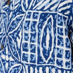 Sun Surf Polynesian Tapa Design Hawaiian Shirt Navy