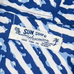 Sun Surf Polynesian Tapa Design Hawaiian Shirt Navy