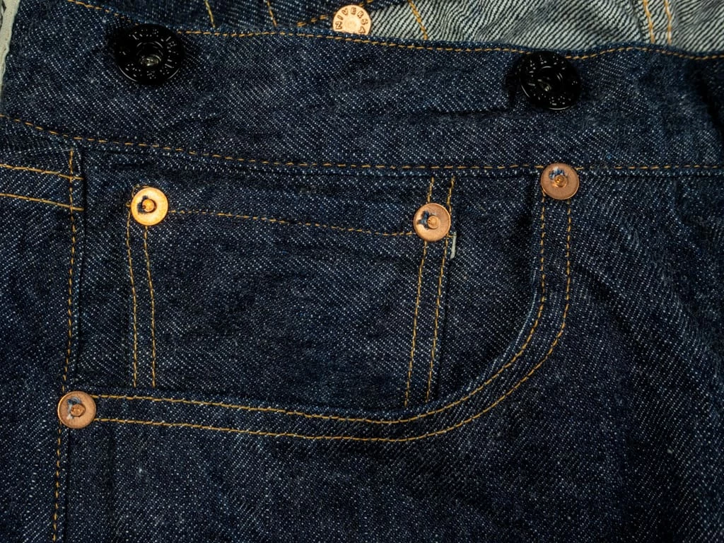 TCB Two Cat's Waist Overall Natural Indigo 30 TCB Two Cat's Waist Overall Natural Indigo