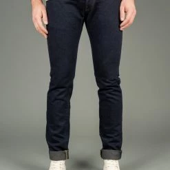 Tanuki NSMT Natural Black Sumi Overdye Tapered Jeans