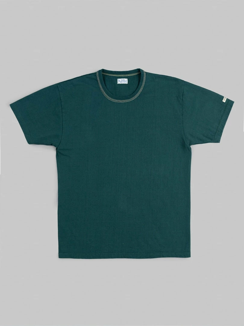 The Flat Head Loopwheeled Heavyweight Plain T-Shirt Dark Green NEW ARRIVALS 9 The Flat Head Loopwheeled Heavyweight Plain T-Shirt Dark Green NEW ARRIVALS