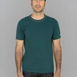 The Flat Head Loopwheeled Heavyweight Plain T-Shirt Dark Green NEW ARRIVALS 16 The Flat Head Loopwheeled Heavyweight Plain T-Shirt Dark Green NEW ARRIVALS