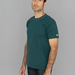 The Flat Head Loopwheeled Heavyweight Plain T-Shirt Dark Green NEW ARRIVALS 17 The Flat Head Loopwheeled Heavyweight Plain T-Shirt Dark Green NEW ARRIVALS