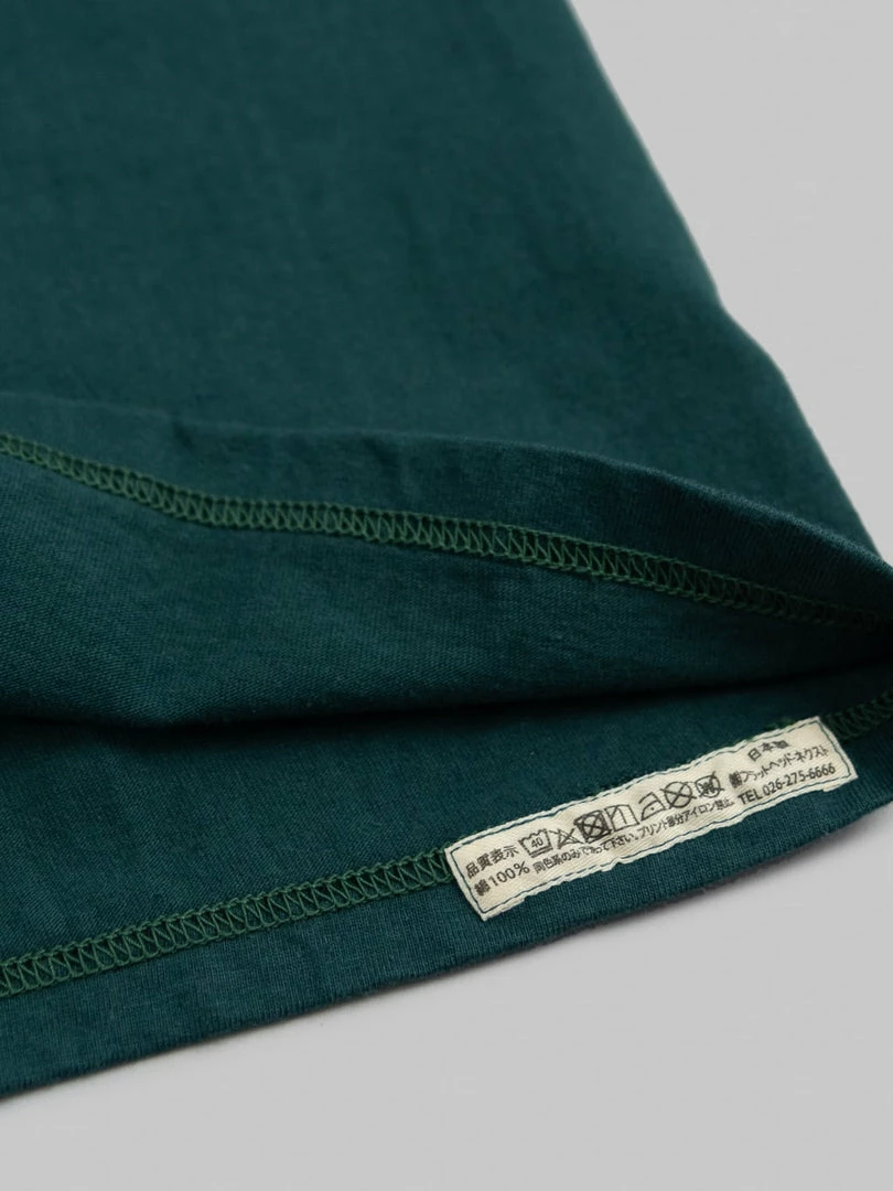 The Flat Head Loopwheeled Heavyweight Plain T-Shirt Dark Green NEW ARRIVALS 15 The Flat Head Loopwheeled Heavyweight Plain T-Shirt Dark Green NEW ARRIVALS