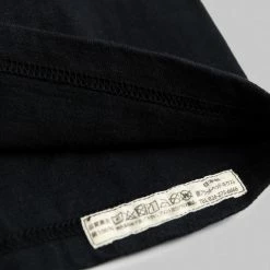 The Flat Head Loopwheeled Heavyweight Plain T-Shirt Black