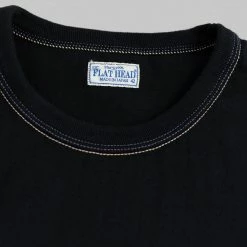 The Flat Head Loopwheeled Heavyweight Plain T-Shirt Black