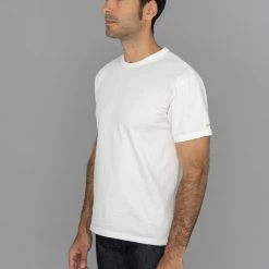 The Flat Head Loopwheeled Heavyweight Plain T-Shirt White