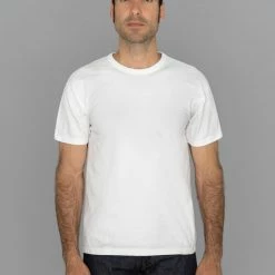 The Flat Head Loopwheeled Heavyweight Plain T-Shirt White