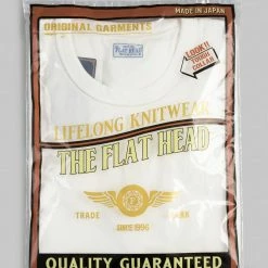 The Flat Head Loopwheeled Heavyweight Plain T-Shirt White