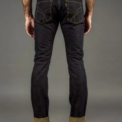 The Strike Gold 2109 Brown Weft Slim Tapered Jeans