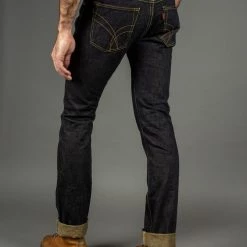 The Strike Gold 2109 Brown Weft Slim Tapered Jeans