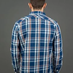 The Strike Gold Check Work Flannel Shirt Navy