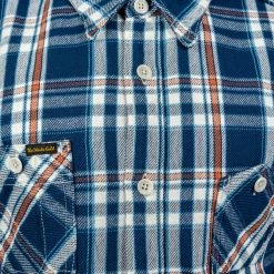 The Strike Gold Check Work Flannel Shirt Navy