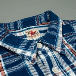 The Strike Gold Check Work Flannel Shirt Navy