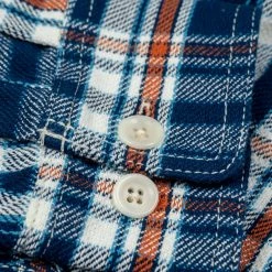 The Strike Gold Check Work Flannel Shirt Navy