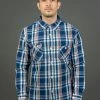 The Strike Gold Check Work Flannel Shirt Navy