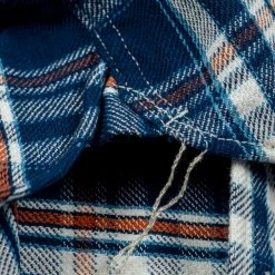 The Strike Gold Check Work Flannel Shirt Navy