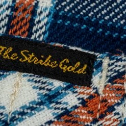 The Strike Gold Check Work Flannel Shirt Navy