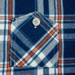 The Strike Gold Check Work Flannel Shirt Navy