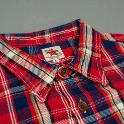 The Strike Gold Check Work Flannel Shirt Red