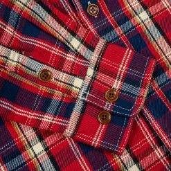 The Strike Gold Check Work Flannel Shirt Red