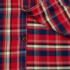 The Strike Gold Check Work Flannel Shirt Red