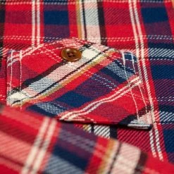 The Strike Gold Check Work Flannel Shirt Red