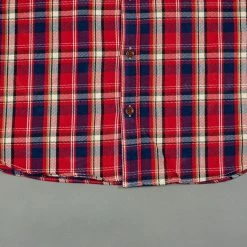 The Strike Gold Check Work Flannel Shirt Red
