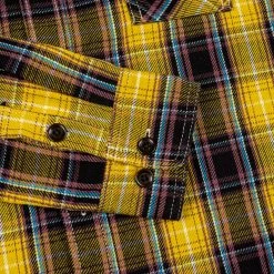 The Strike Gold Check Work Flannel Shirt Yellow