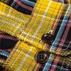 The Strike Gold Check Work Flannel Shirt Yellow