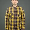 The Strike Gold Check Work Flannel Shirt Yellow 1 The Strike Gold Check Work Flannel Shirt Yellow