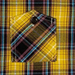 The Strike Gold Check Work Flannel Shirt Yellow