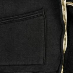 The Strike Gold Loopwheeled Zip Hoodie (Black)