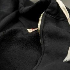 The Strike Gold Loopwheeled Zip Hoodie (Black)